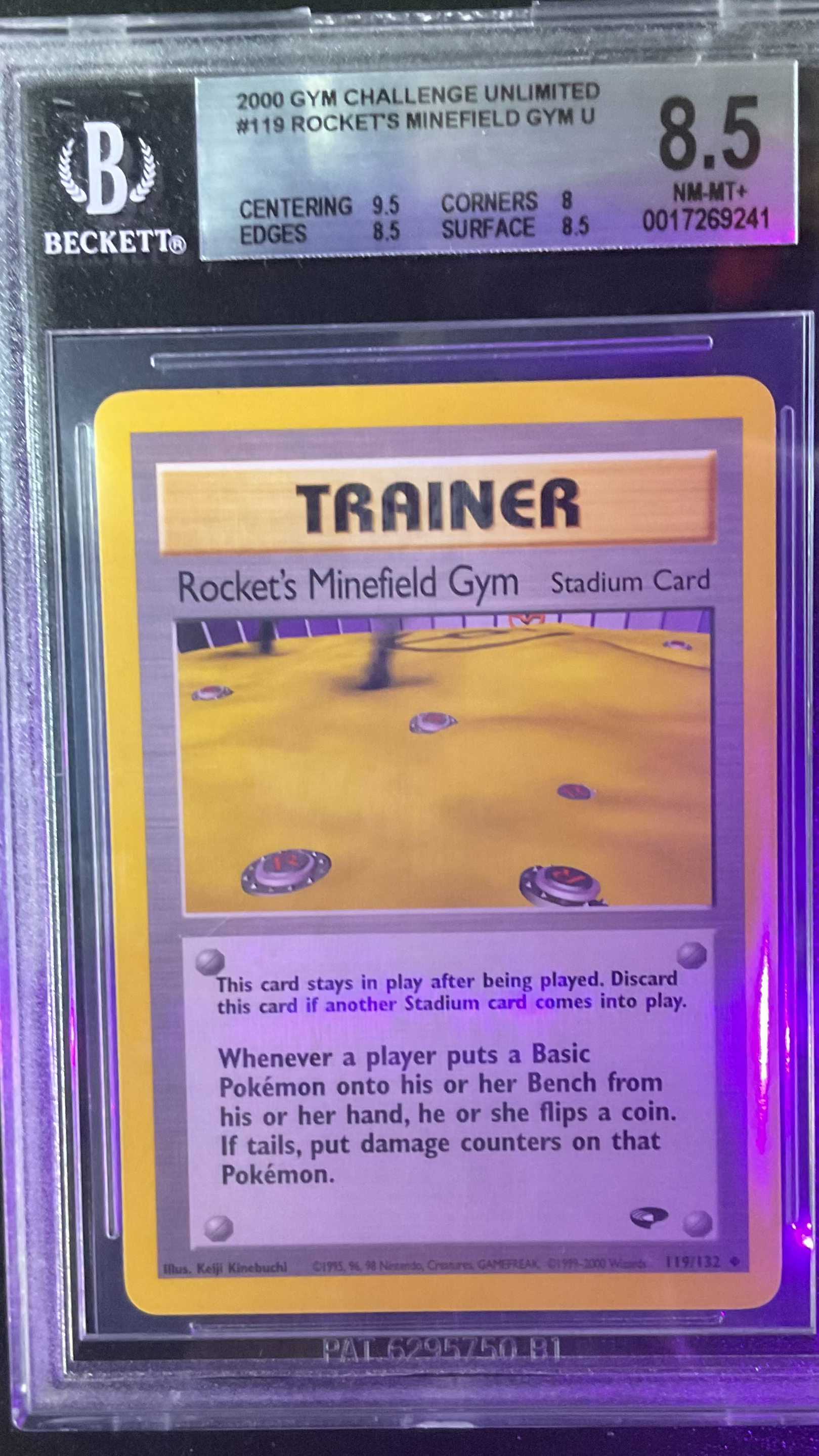 gym challenge pokemon cards Rocket's Minefield Gym BGS 8.5