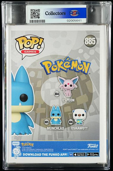 Munchlax Jason Paige Autographed POP! PSA 8.5 AUTO 10