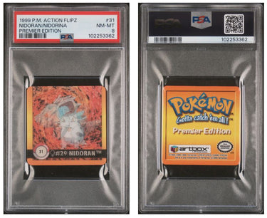 Nidoran/Nidorina PSA 8 - 1999 P.M. Action Flipz Premier Edition