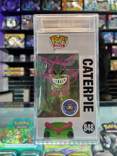 Caterpie Jason Paige Autographed POP! PSA 8.5 AUTO 10