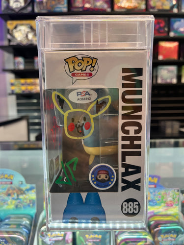 Munchlax Jason Paige Autographed POP! PSA 8.5 AUTO 10
