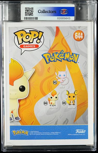 Ponyta Jason Paige Autographed POP! PSA 8.5 AUTO 10