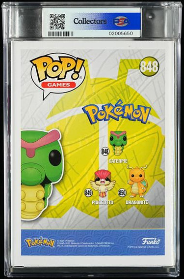 Caterpie Jason Paige Autographed POP! PSA 8.5 AUTO 10