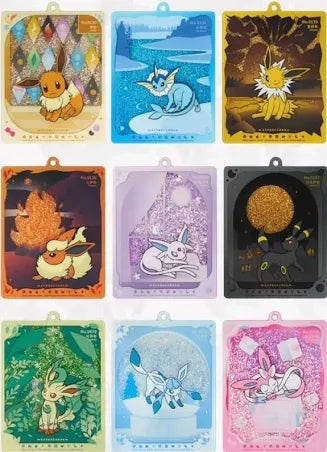 [CHINESE] Eevee & Friends Flowing Sand Card Display Keychain Gift Box
