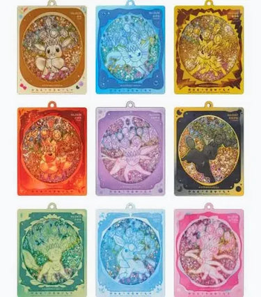 [CHINESE] Eevee & Friends Flowing Sand Card Display Keychain Gift Box