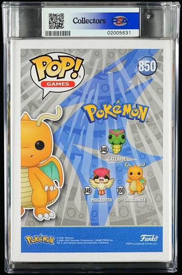 Dragonite Jason Paige Autographed POP! PSA 8.5 AUTO 8
